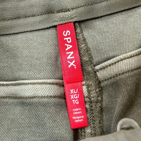 Spanx Olive Green Utility Pants Ankle Straight Leg High Rise Size XL - Picture 5 of 5